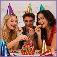 Candy Favor Boxes Elegant Clear Window Decor with Handle Party Favor Boxes for Candy Chocolate Valen