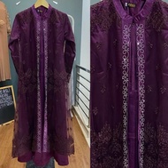 Nadira Dress Busui Bahan Organza Bordir Dengan Detai Payet Mote Gamis Pesta Baju Kondangan Mewah Ter