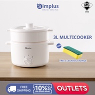 Simplus Non-Stick Multi-Functional Electric Cooker Steamer Rice Cooker (3L/1000W) DZGH010
