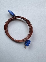 T-Type Thermocouple Wire with Male and Female Connectors 24 AWG Solid High-Temperature PVC Insulatio