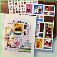 RAN Retro Stamp Sticker Laptop Sticker Asthetic Decal Self-Adhesive Decal Scrapbooking Decal Water B