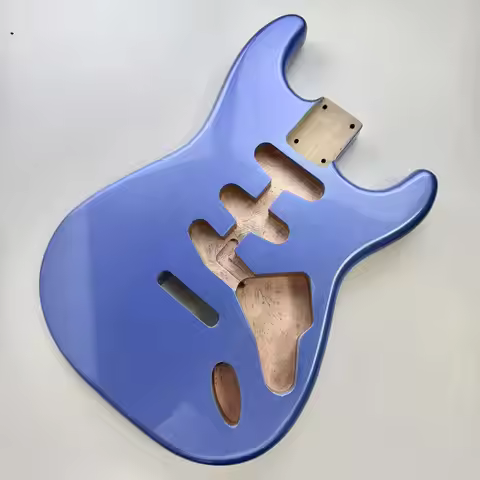 ST Style Guitar Body, Blue Polyester Finish, North American Alder Wood, Electric Guitar Component