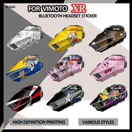 For VIMOTO XR Bluetooth Headset Stickers Motorcycle Helmet Headset Decorative Color Decals