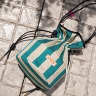 LUCA STUDIO_Pre-order 4 Day - Luca Aster02_กระเป๋าทรง Bucket ผ้าพิมพ์ลายทางสลับสี สามารถใช้งานได้ท้ั