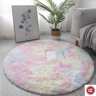QC 120CM Fluffy Shaggy Furry Round Carpet Living Room Home Decor Carpet Floor Mat