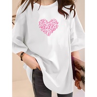2Y962 1XL-5XL T shirt Women Tshirt Blouse Clothes T shirt Plus Size Tshirt Printing Fashion tee Basi