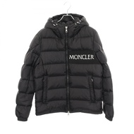 [二手，A級] MONCLER AITON 帶帽羽絨服，4188405，黑色尼龍，男款。