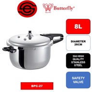 Butterfly Stainless Steel Pressure Cooker 5L/8L- BPC-SS23/BPC-SS27