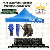 TKTT 8x8 Feet LUXURIOUS Super Heavy Duty Foldable Canopy Tent Gazebo Folding Portable Tent Kanopi Khemah Bermutu Tinggi