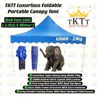 TKTT 8x8 Feet LUXURIOUS Super Heavy Duty Foldable Canopy Tent Gazebo Folding Portable Tent Kanopi Kh