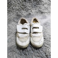 White Dual Hook & Loop Strap Sneaker