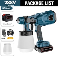 IRONHOOF 800ML Electric Spray Gun Baterai 850W spray gan Kompresor Listrik Alat Semprot Cat