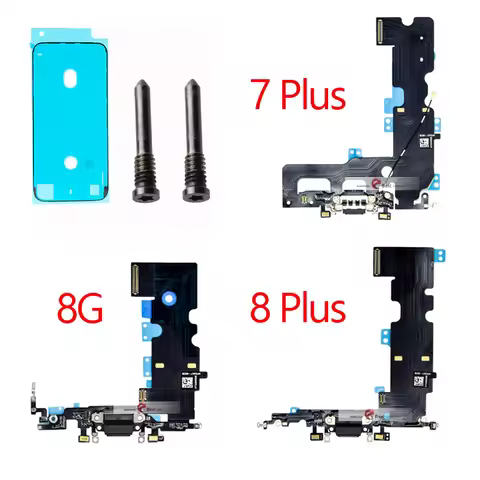 For iPhone 7G 7 8G 8 Plus X Charging Port Dock Connector Headphone Audio Jack+ Microphone Flex Cable