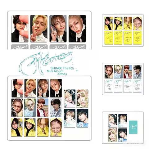4pcs SHINee The 6th Mini Album Atmos Photocards Onew Jonghyun Key Key Taemin HD Photo Double Sides G