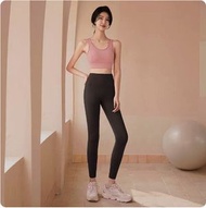 全城熱賣 - 夏季瑜伽服套裝（粉色+防尷尬瑜伽褲黑）【尺碼：2XL碼】