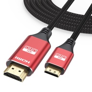 ApoJodly Mini HDMI to HDMI Cable 6FT, 4K HDMI to Mini HDMI 18Gbps High Speed Mini HDMI Cable 4K@60Hz