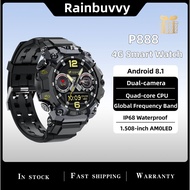 Rainbuvvy 4G Smart Watch Android 8.1 P888 Quad-core With SIM 4GB RAM 64GB ROM 1.508" AMOLED Screen S