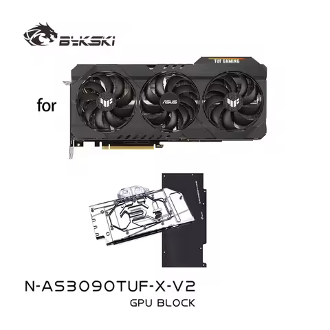 Bykski N-AS3090TUF-X-V2 /GPU Block Use for ASUS TUF RTX3090/3080/3070TI GAMING/Full Cover Copper Vid