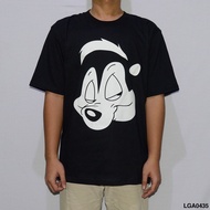 S-3XL  oversize เสื้อยืดที่ต้องการเสื้อยืดสีดำสบาย ๆ ผ้าฝ้ายหลวมราคาดี YEYALI Pepe Le Pew N กุหลาบสว