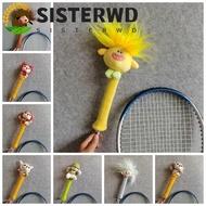 SISTERWD Badminton Racket Handle Cover, Animal Elastic Cartoon Badminton Racket Protector, Sweat Absorption Grip Non Slip Drawstring Cute Badminton Racket Grip Cover Outdoor