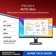 PRISM+ W270 Ultra | 27" 4K UHD 60Hz IPS Monitor Adjustable Stand