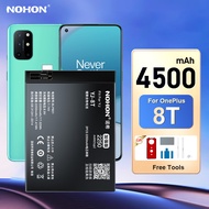 NOHON Battery for Oneplus 8T 9RT 7T 6T 6 7 8 9 Pro 9R Nord 2 1+ One Plus Phone Batteries + Free Tool