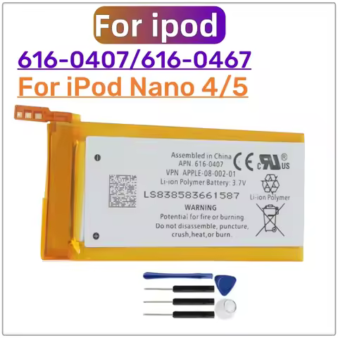 Replacement Battery 616-0467 616-0407 For ipod Nano5 5G 5th Generation MP3 Li-Polymer Batteriy Nano 