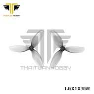 Set of 4 Reversible Propellers HQ Ultralight Whoop Prop 1.6X1X3(40MM) Gray Hole 1mm