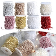 【SUFA】10m Christmas Tree Beads Garland Artificial Beads Trim Garland Decor For Party