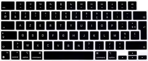 French AZERTY France Keyboard Cover Skin for MacBook Air 13 M2 13.6 Inch 2022 MacBook Pro 14 2021 M1