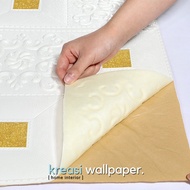 PTC Wallpaper Dinding 3D Foam Batik Klasik Sticker Plafon | 70x70 cm