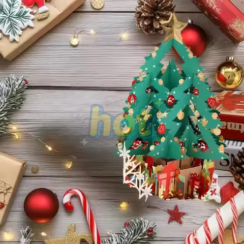 Ho-ho-holiday 3D Santa Claus Christmas Card | Ideal for Yuletide Celebrations | Great for Gifting Pa