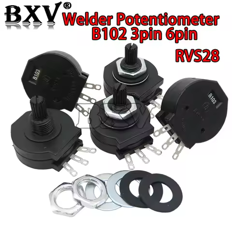 5PCS/LOT New RVS28 B102 3pin 6pin Electric Welding Machine Potentiometer RVS28P-B102 RVS28P-B103 2W 