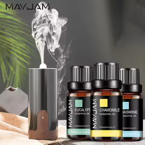 MAYJAM Chamomile Eucalyptus Jasmine Essential Oils For Humidifier Diffuser Rosemary Lemongrass Ginge