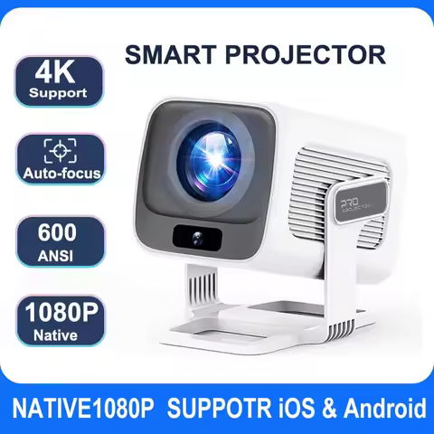 Huaweishi 4K Projector Android Native Portable 1080P 600ANSI Auto FocusVideo home Cinema Outdoor hd 