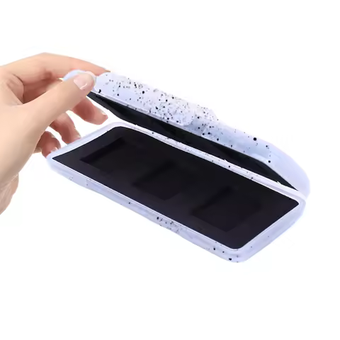 6 in 1 Clear SD Card Protector Holder Waterproof Plastic SD Card Holder EVA Foam Anti-Static Portabl