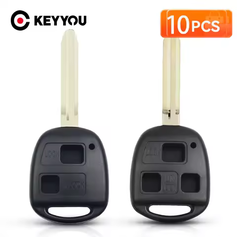 KEYYOU 10Pcs 2/3 Button Remote Car Key Fob Shell Case For Toyota Corolla Land Cruiser YARIS CAMRY RA
