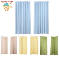 ANNIE Blackout Curtains Custom Linen Solid Curtain Cotton 1pc (270cm X 100cm)