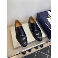 1: 1 Dior Dior 2025 Counter New Style DI Men's Shoes Genuine Leather Breathable Lace-Up Business For