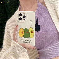 For Vivo V11i V7+ V7 V5 Plus V5 Lite V5s X30 X27 Pro X23 X21 UD X9 X9s Phone Case Funny Sausage Mouth Lemon Fruit Cute Cartoon Matte Simple Soft Silicone Casing Cases Case Cover