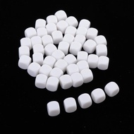 [mcfsnzwtxz1bw] Set/50pcs Blank Dice D6 White Round Edge D&D RPG Playing Game Accessory