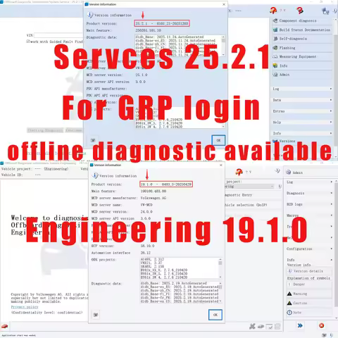 Remote Download Install Software for New Odis Service S 25.2.1 Odis E Engineering 19.1.0 Supports GR