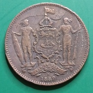 Koin Kuno 1 Cent British Borneo 1889