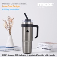 [MOZ] Sweden 316 Stainless 1L Insulated Tumbler with Handle / Leak-Free & Medical-Grade