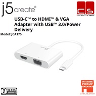 J5create JCA175 (USB-C™ to HDMI™ & VGA Adapter with USB™ 3.0/Power Delivery)
