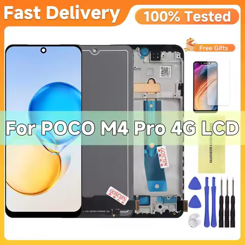 6.43" LCD For Xiaomi Poco M4 Pro 4G LCD Display Touch Screen Sensor Digitizer Assembly Replacement F