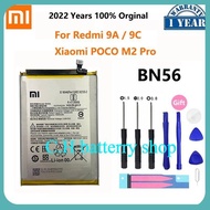 100% Original Xiao Mi BN56 5000MAh แบตเตอรี่โทรศัพท์สำหรับ Xiaomi POCO M2 Pro Redmi 9A 9C เปลี่ยนแบตเตอรี่ Bateria