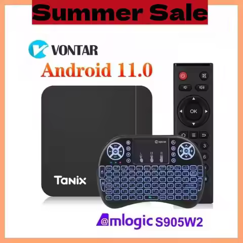 Tanix W2 TV Box Android 11 Amlogic S905W2 Android 11.0 Media Player H.265 AV1 Dual Wifi HDR 10+ Set 