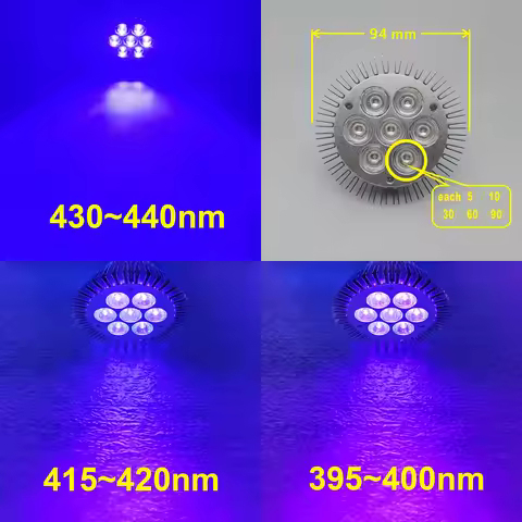 14W / 7W 395nm / 420nm / 440nm PAR30 UV Ultraviolet Purple Blue LED Lamp Spot Light Bulb for Curing 