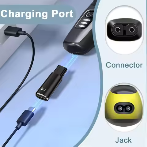 Portable 5V Type C Shaver Adapter Charging Converter for Philips One Blade QP2724 QP2834 QP4530 QP19